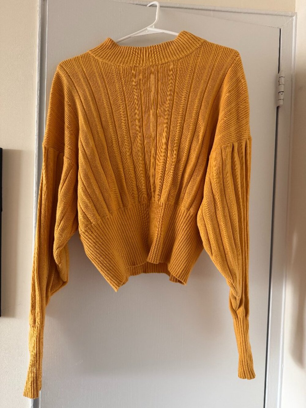 Aritzia Cropped Yellow Sweater